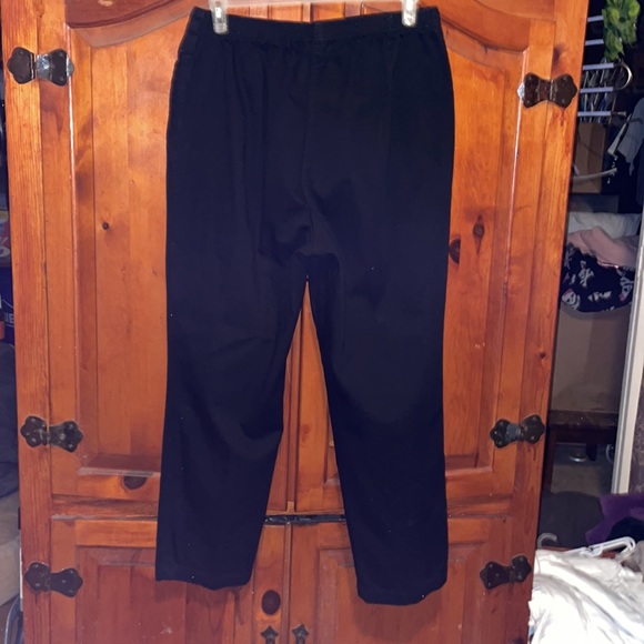 EUC Jet Black Flex-Waist Denim Pants by Woman Within, 18W (17-24” flat waist) - Picture 4 of 7